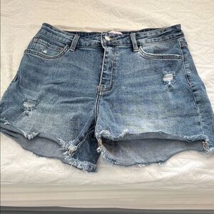 Classic Distressed Women’s Denim Jean Shorts - Blue
